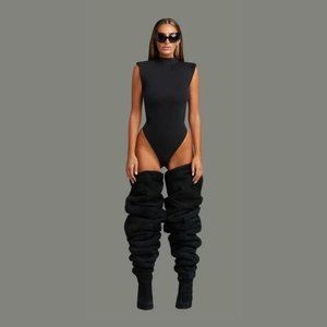 Entire Studios Blade Bodysuit in Soot